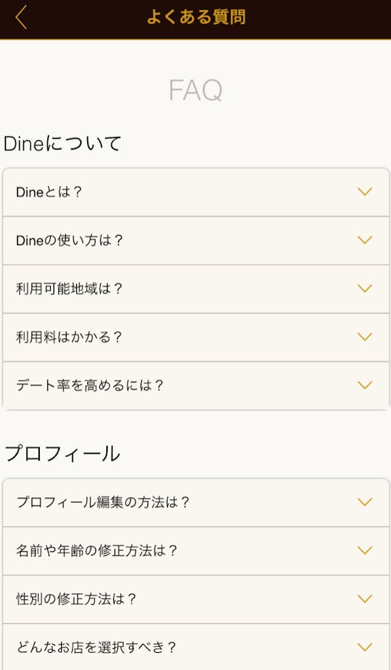DIne設定のよくある質問1